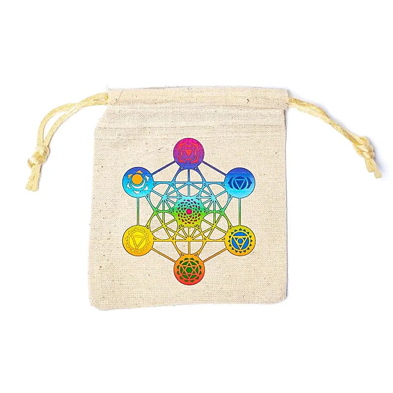 Bolsa Algodão Cubo Metatron - Loja Mística