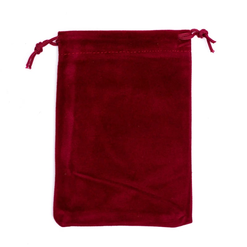 Bolsa Veludo Vermelho Média - Loja Mística