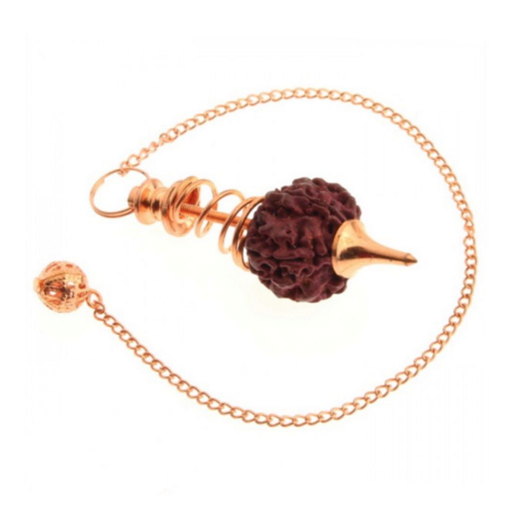 Pêndulo de Semente de Rudraksha - Cobre - Loja Mística