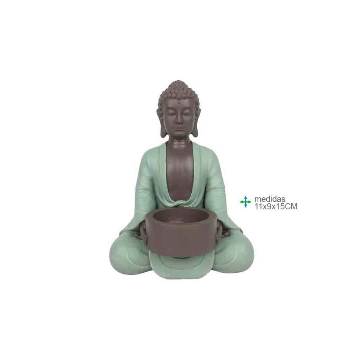 Porta-Velas Buda Resina - Loja Mística
