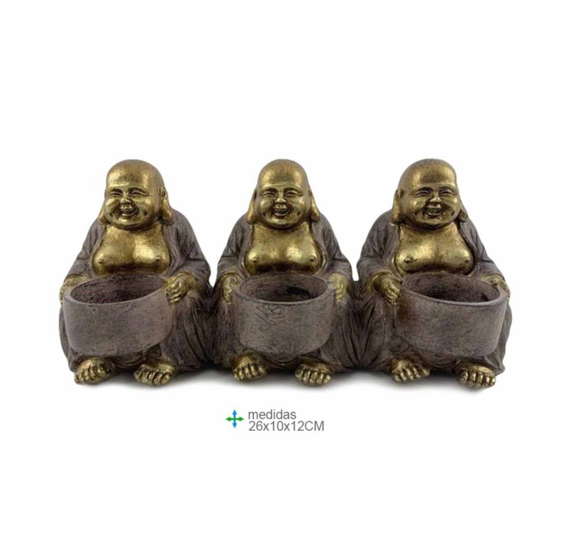 Porta-Velas Buda Resina - Loja Mística