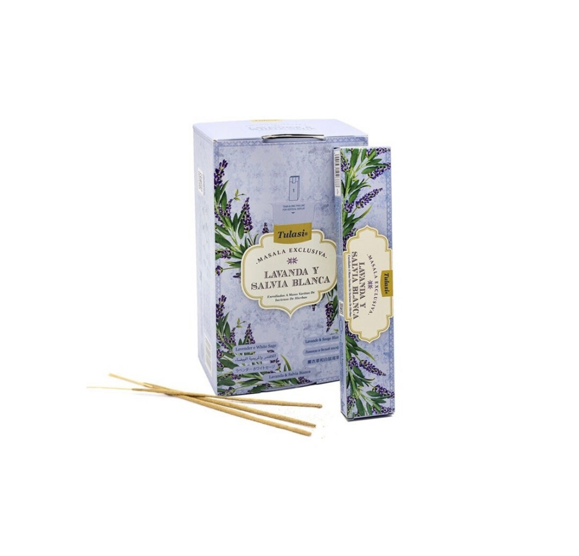 Incenso Tulasi Lavanda/Sálvia Branca - Loja Mística