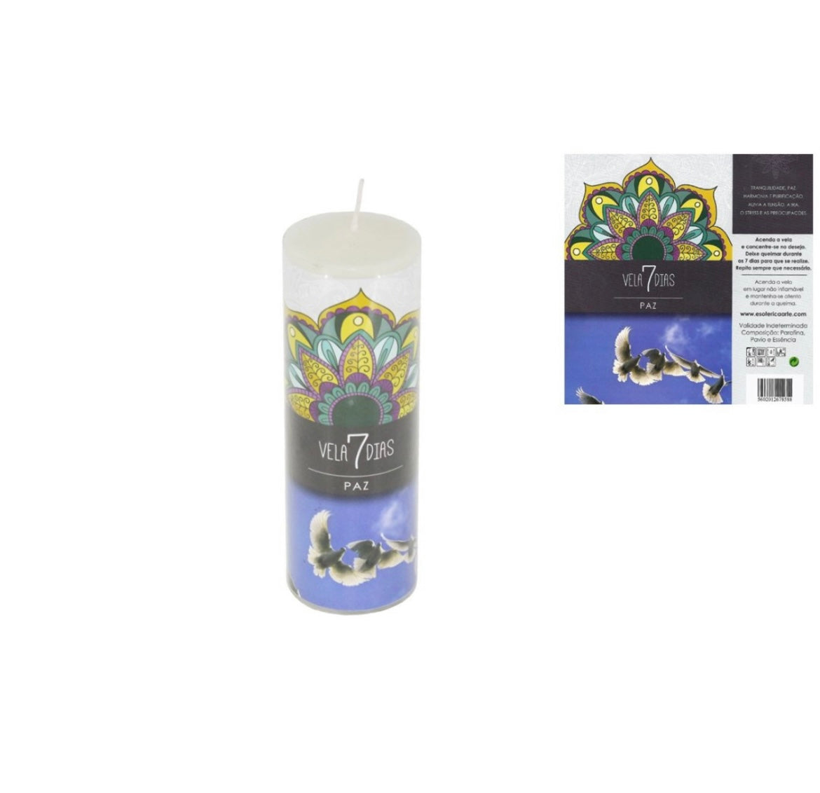Vela 7 Dias - Paz - Loja Mística