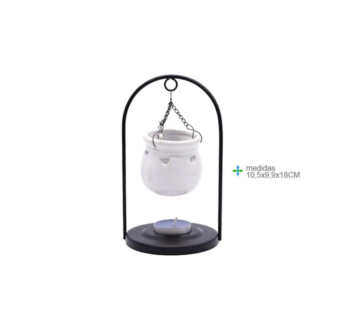 Queimador Cerâmica Caldeirão Branco - Loja Mística