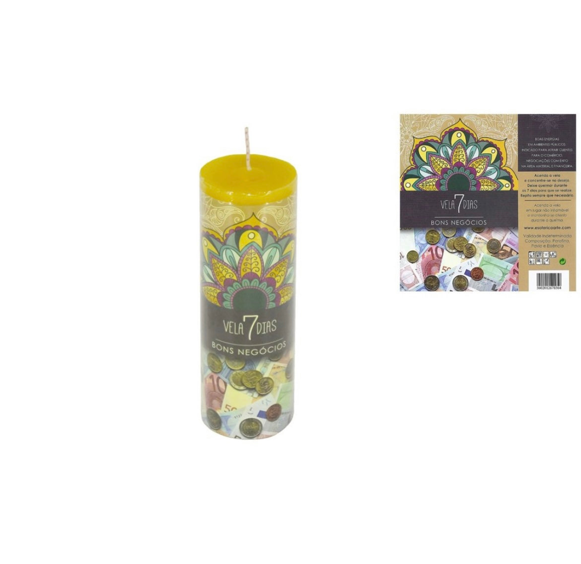 Vela 7 Dias - Bons Negócios - Loja Mística