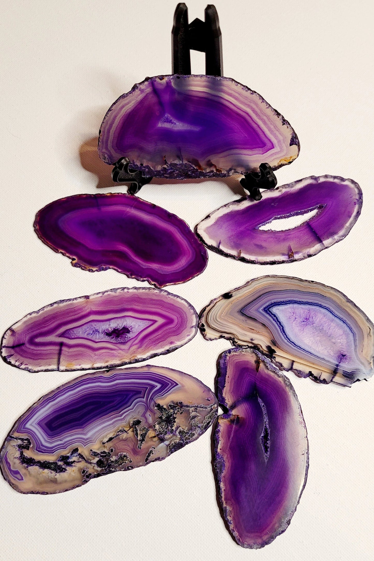 Chapa Ágata Roxa/Lilás 6cm - Loja Mística