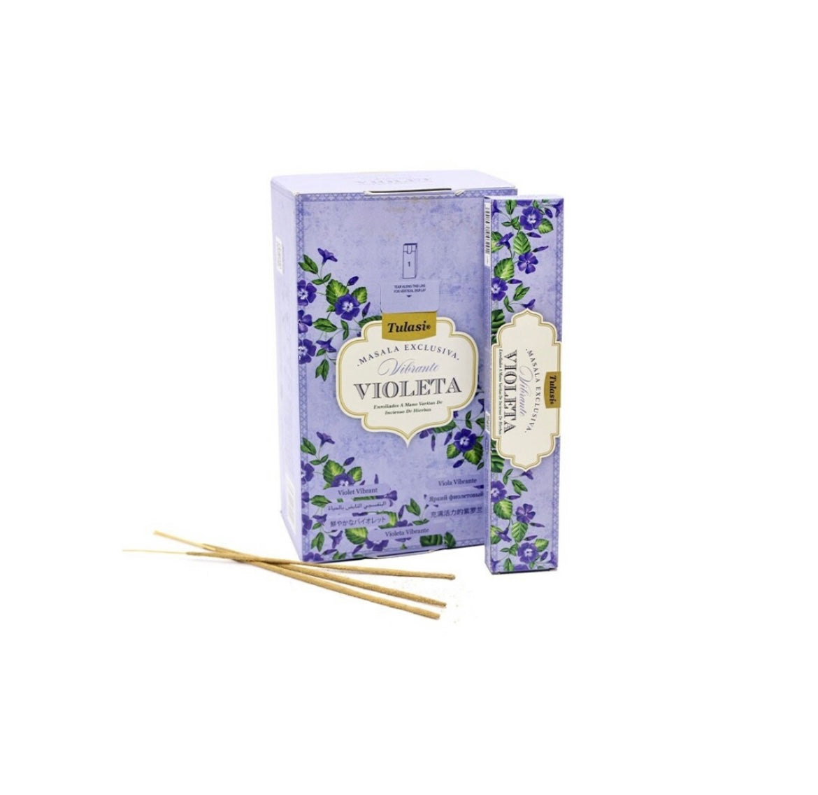 Incenso Tulasi Violeta Vibrante - Loja Mística