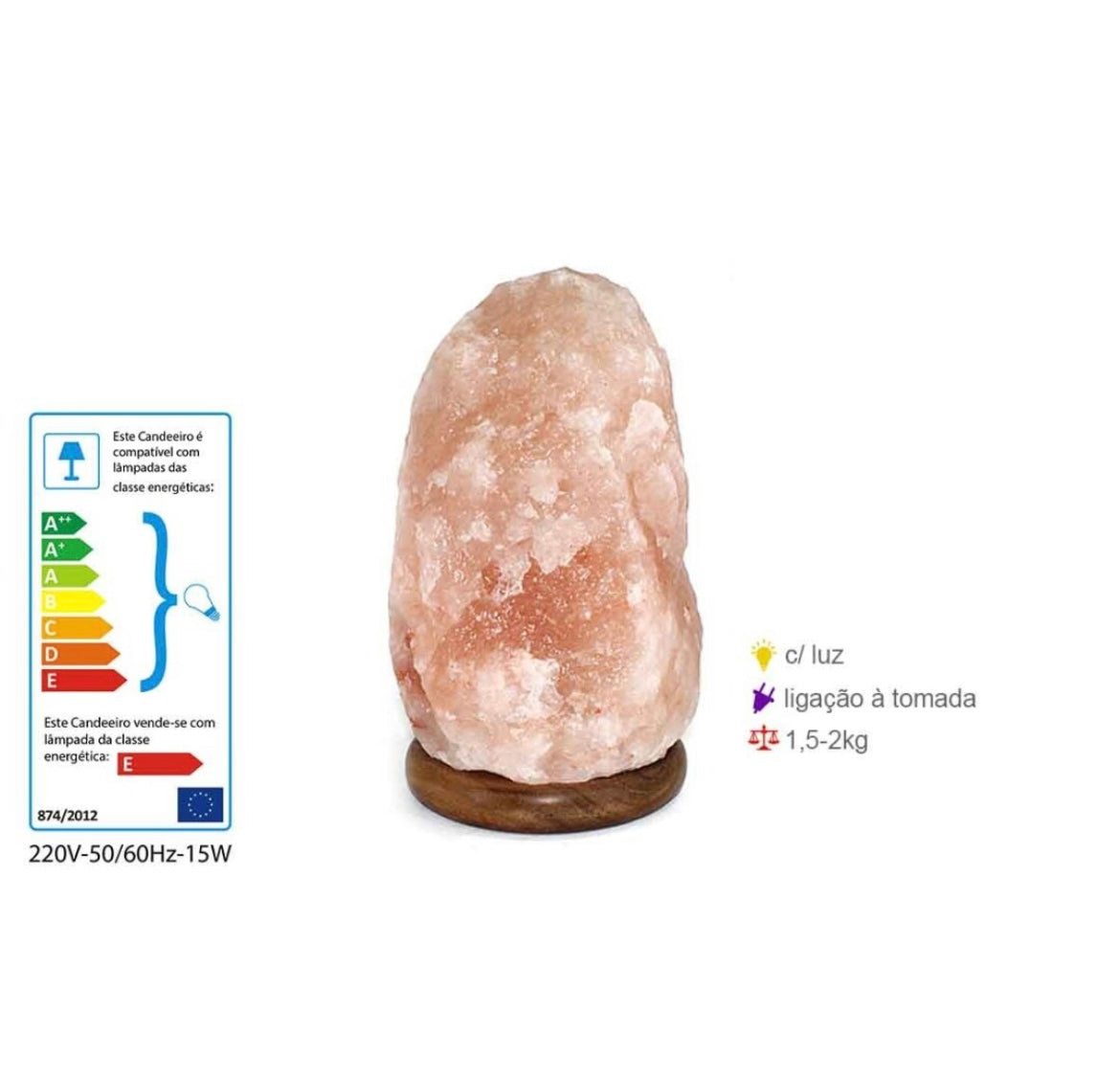 Candeeiro de Sal dos Himalayas 1,5-2Kg - Loja Mística