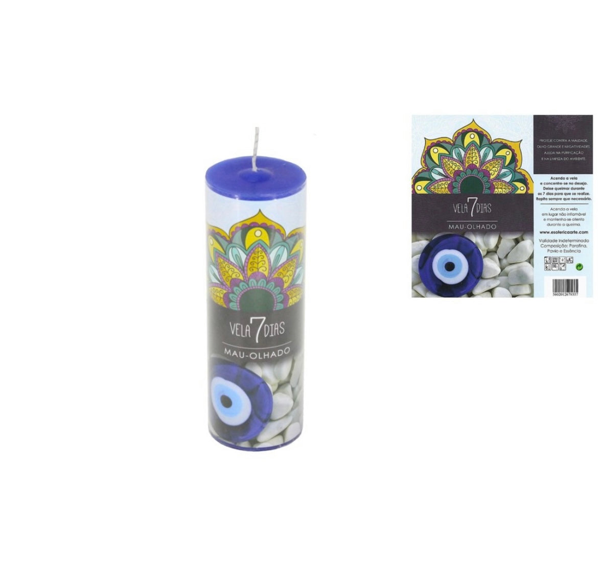 Vela 7 Dias - Mau-Olhado - Loja Mística