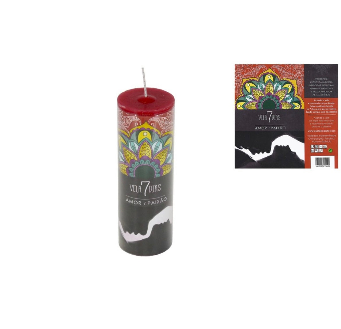 Vela 7 Dias - Amor/Paixão - Loja Mística
