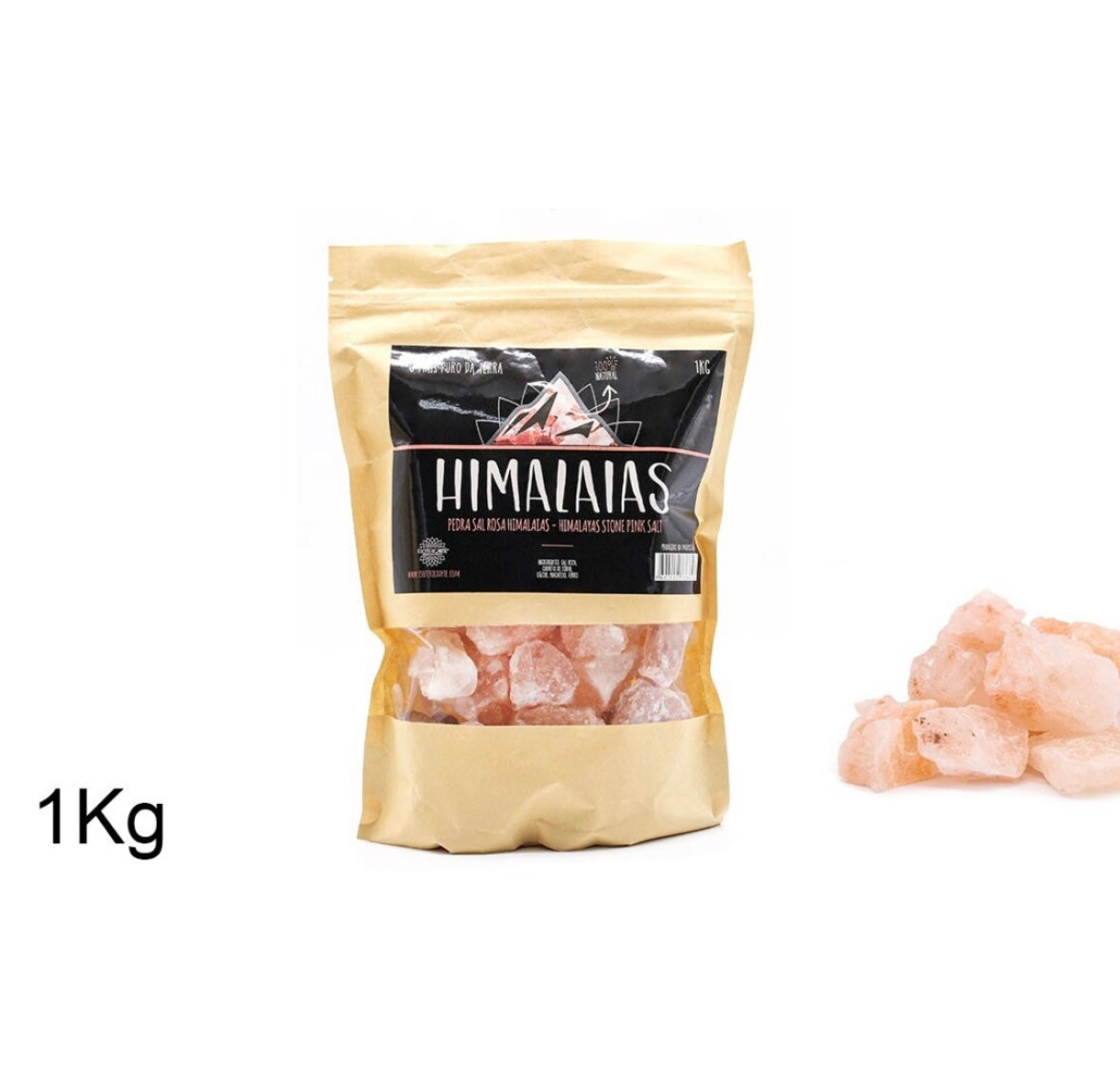 Sal Rosa Himalaias Bruto 1kg - Loja Mística