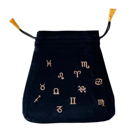 Bolsa Veludo para Tarot - Signos - Loja Mística