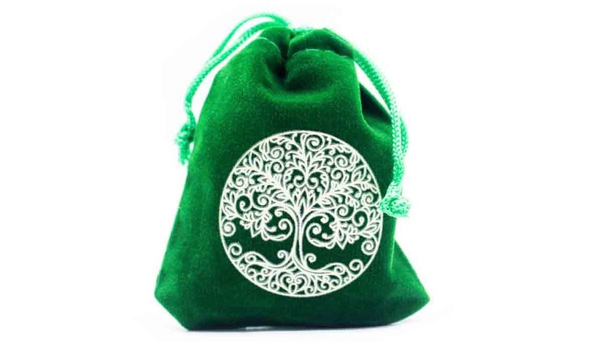 Bolsa Veludo Verde 7x9cm - Loja Mística